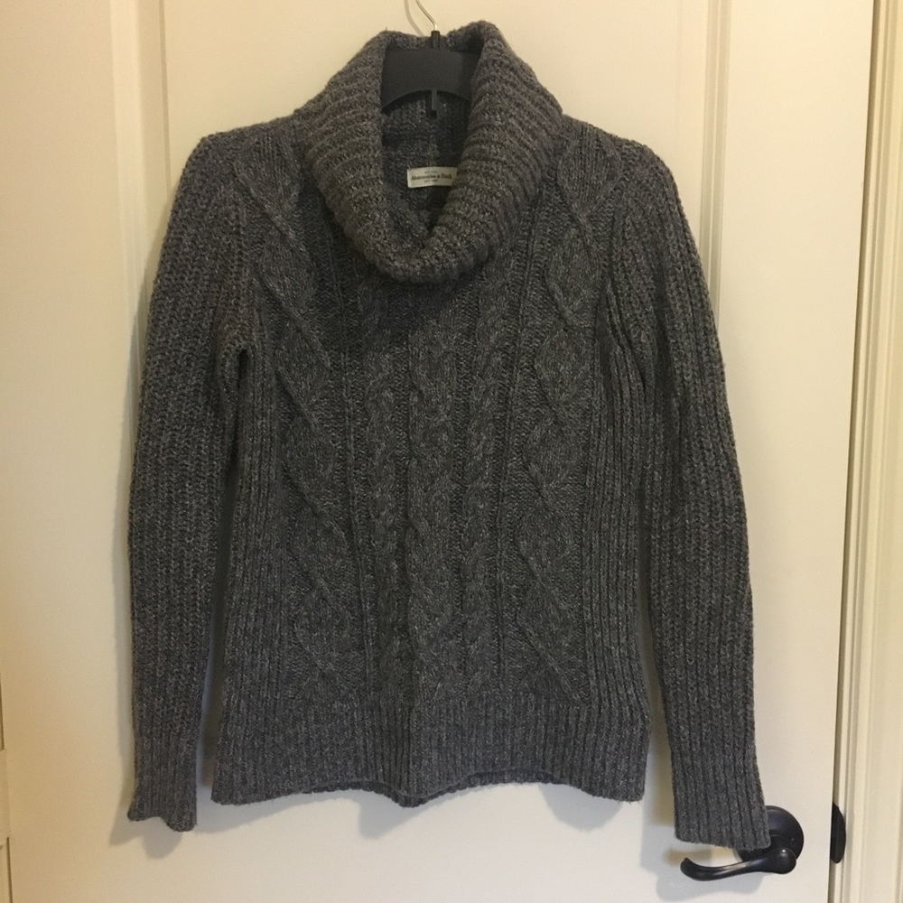 Grey Turtleneck Sweater